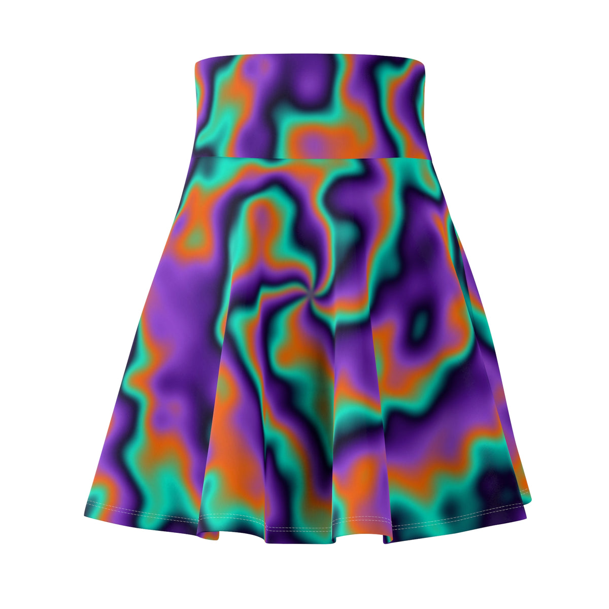 Yoga Galaxy Glow Tie-Dye Spin Women's Athletic Skater Skirt