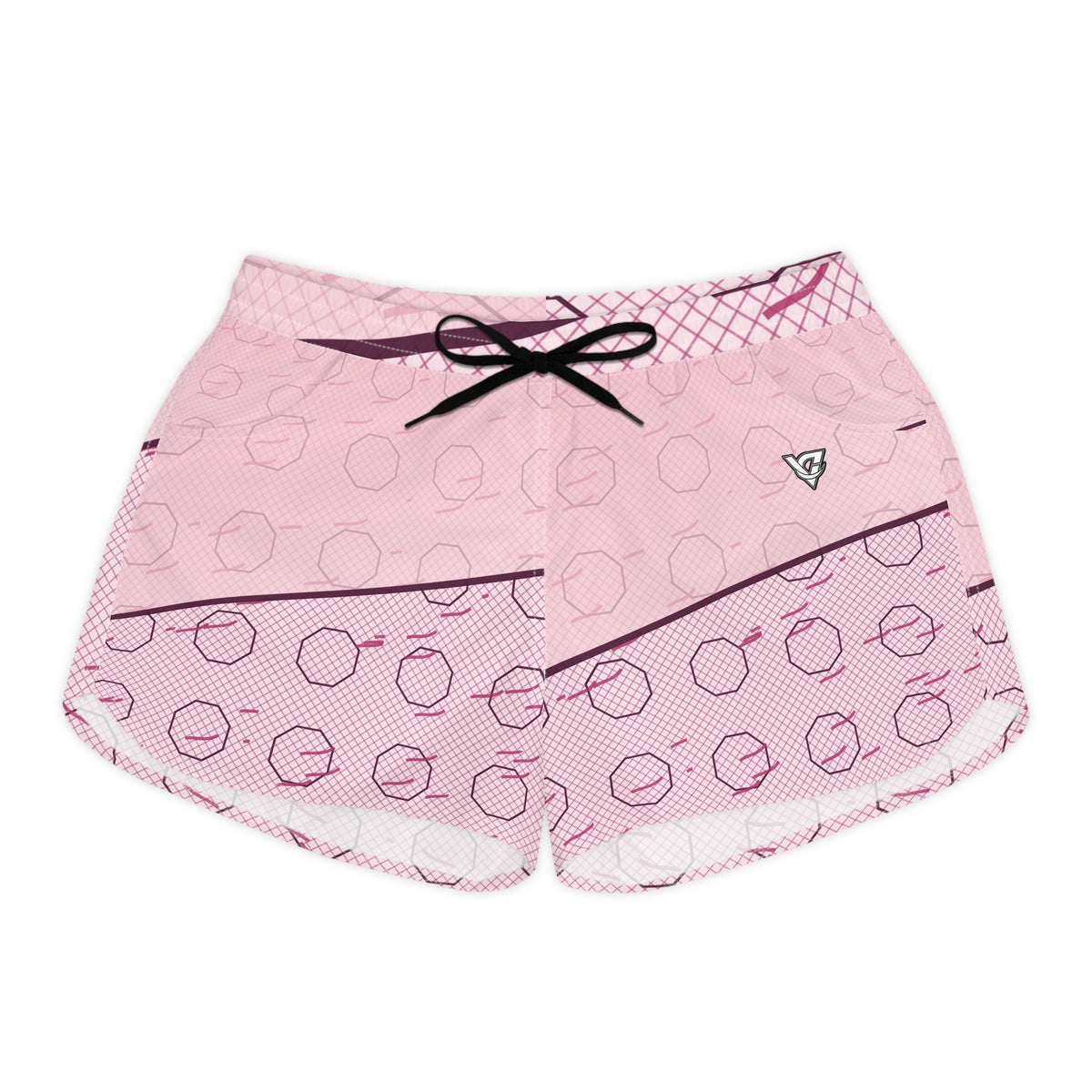Combat Sports Blush Rose Cage Mesh Women's Athletic Shorts with Pockets