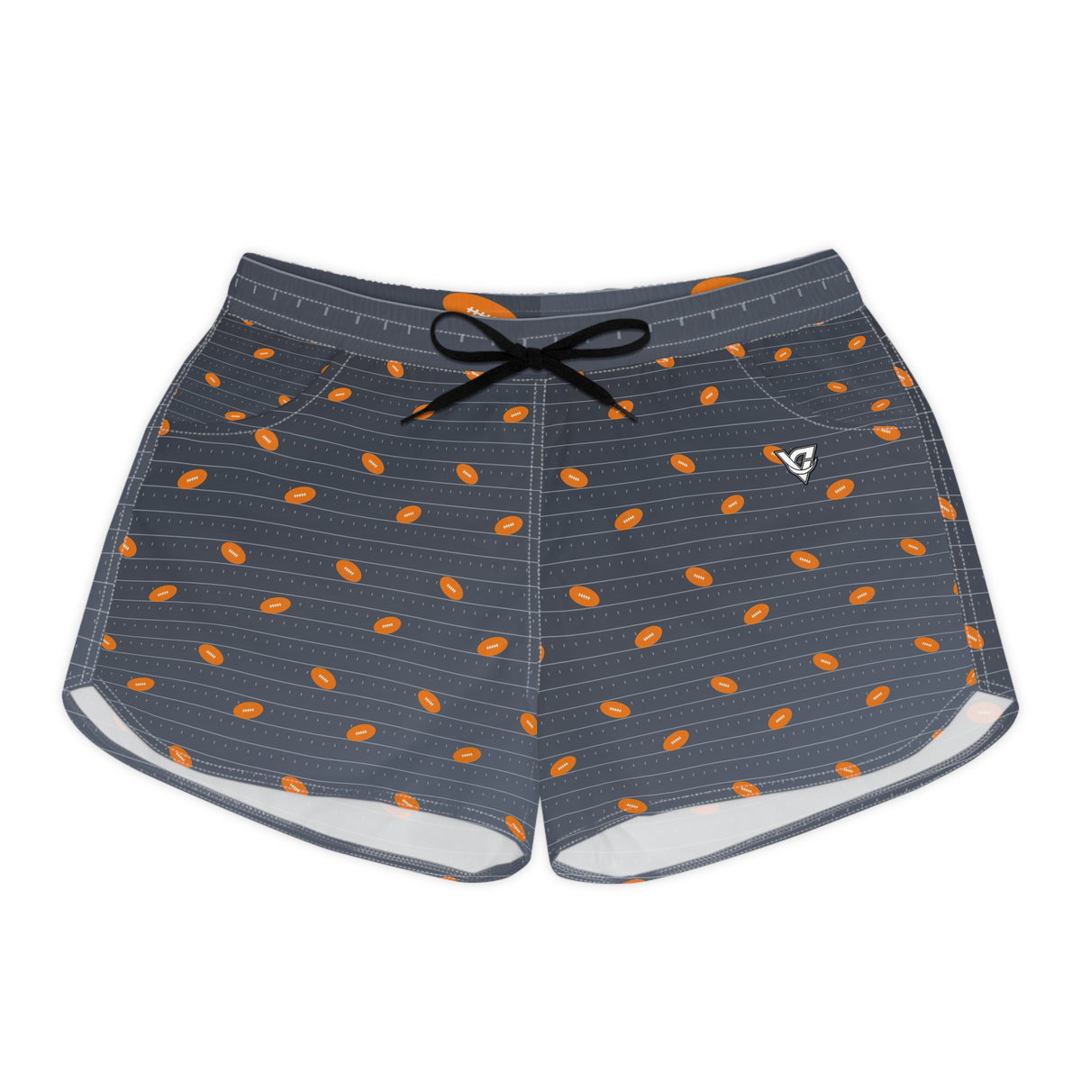Football Slate Storm Gridiron Women's Athletic Shorts with Pockets