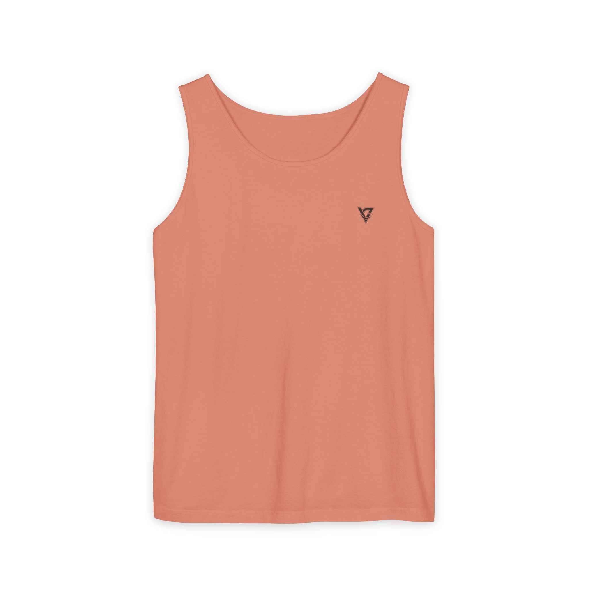 Minimal Geometric Triangle Logo Tank Top | Chest Emblem