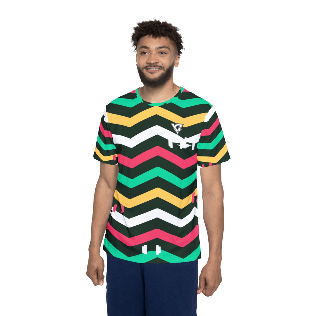 Training & Gym Watermelon Chevron Rush Men's Sports Jersey