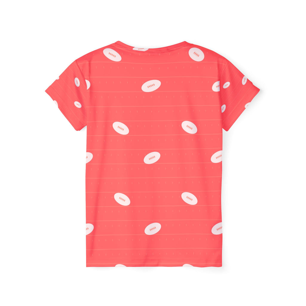Football Hot Coral Gridiron Women's Sports Jersey
