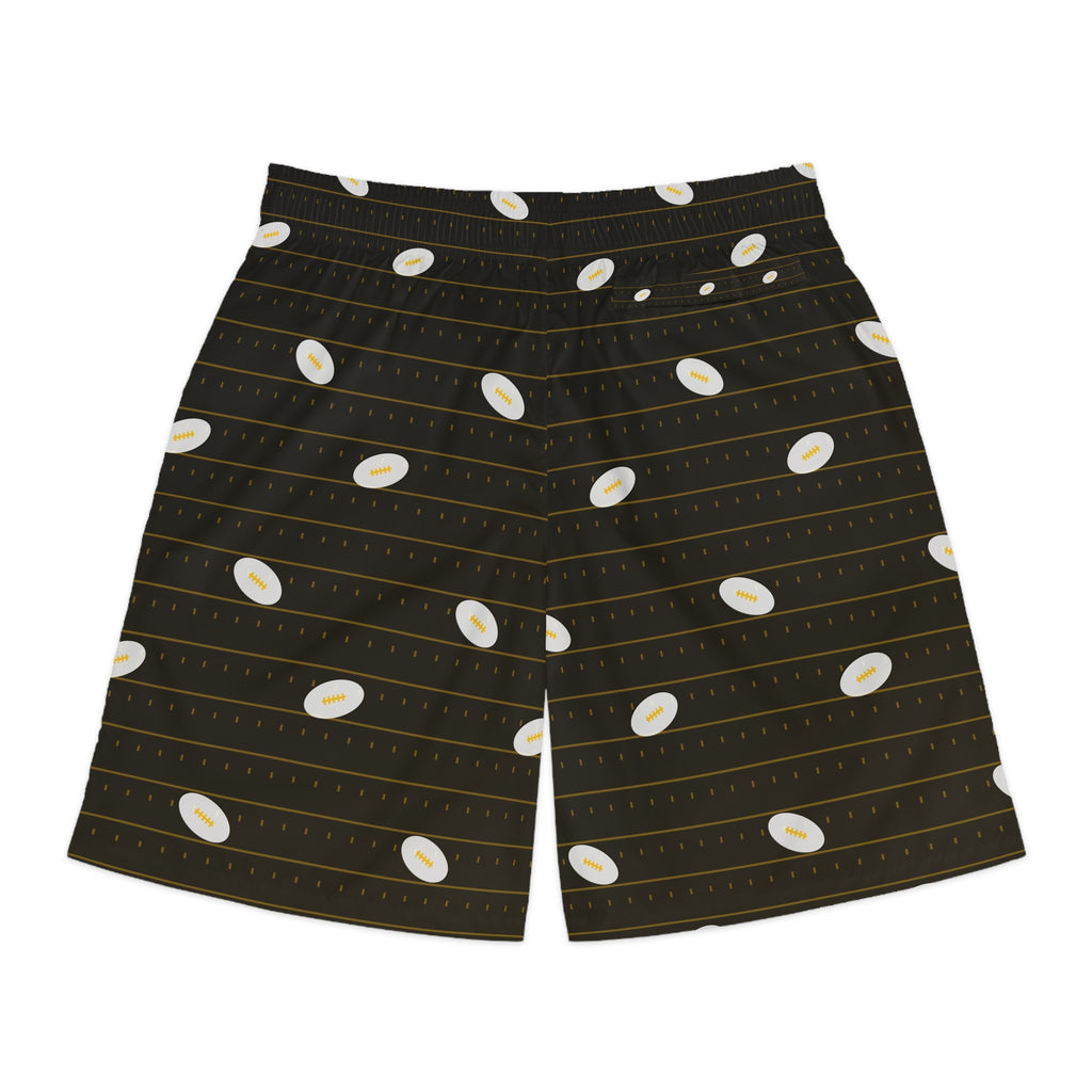 Football Gold Rush Gridiron Men's Athletic Shorts with Pockets