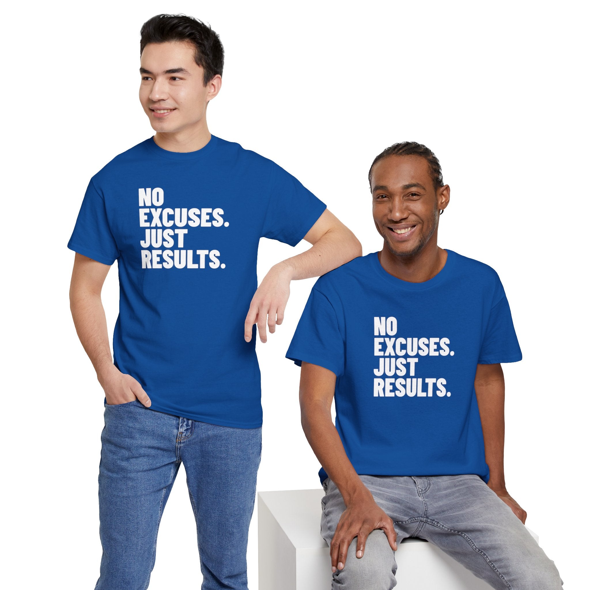 No Excuses Just Results | Motivational Fitness T-Shirt