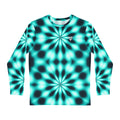 Teal Kaleidoscope Men's Long Sleeve Athletic Shirt