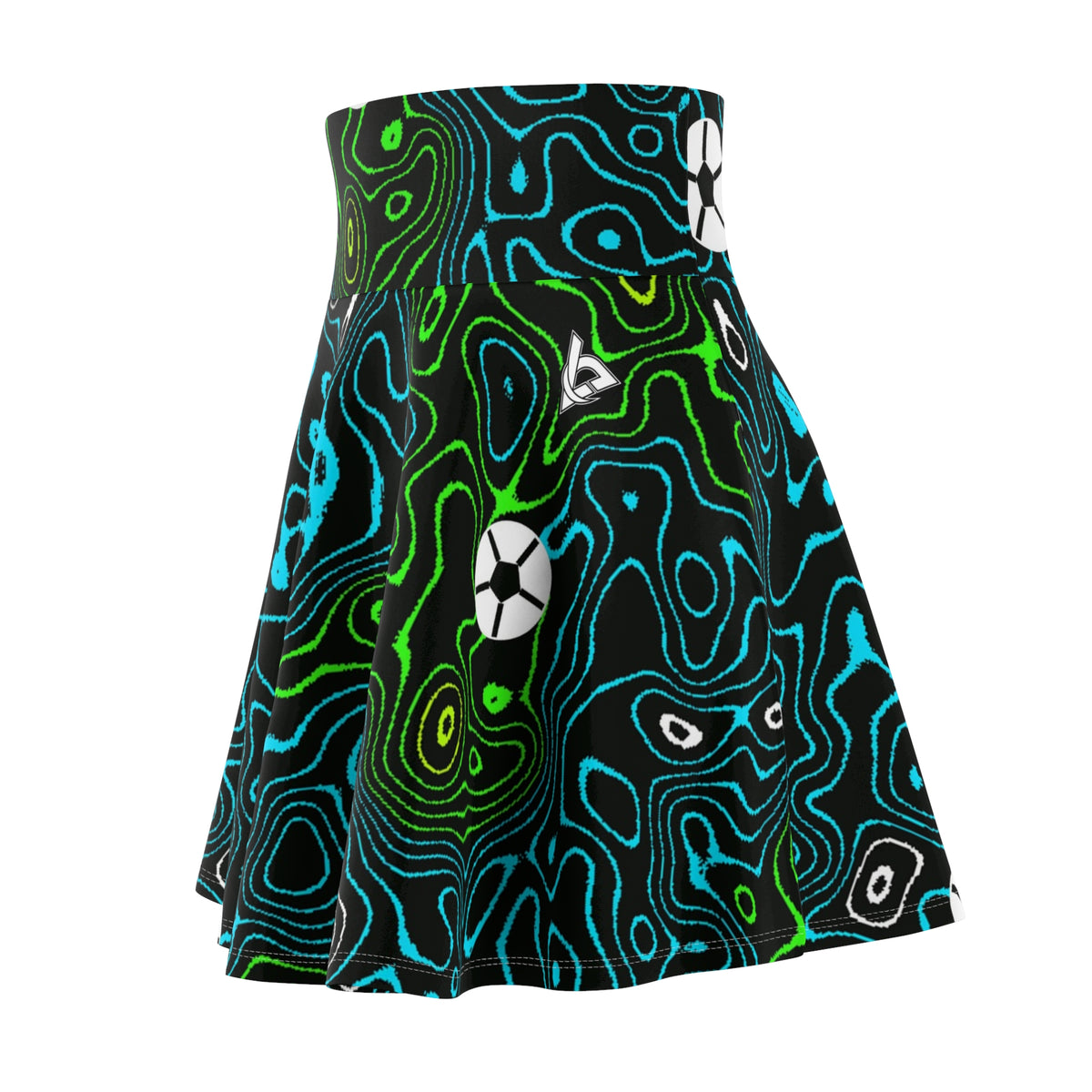 Soccer Lime Riot Topo Trail Women's Athletic Skater Skirt