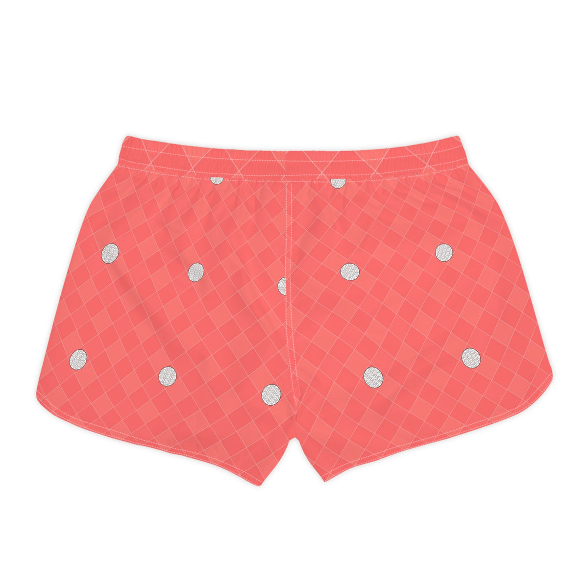 Golf Hot Coral Dimple Links Women's Athletic Shorts with Pockets
