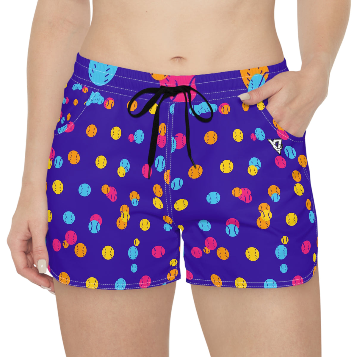 Baseball & Softball Sunrise Punch Icon Storm Women's Athletic Shorts with Pockets