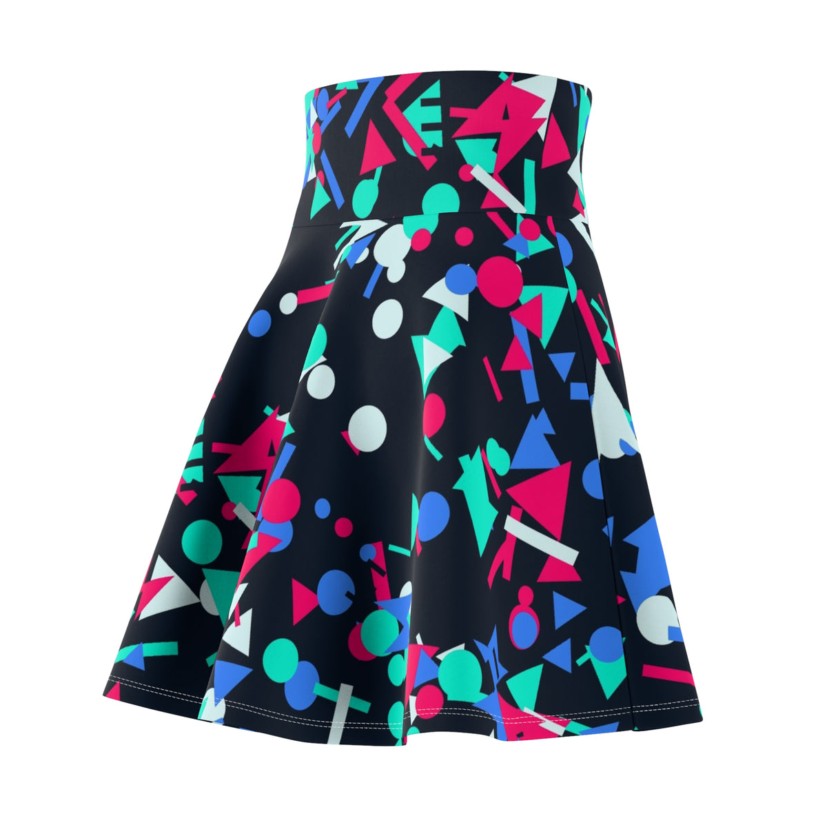 Running Arctic Neon Confetti Pop Women's Athletic Skater Skirt