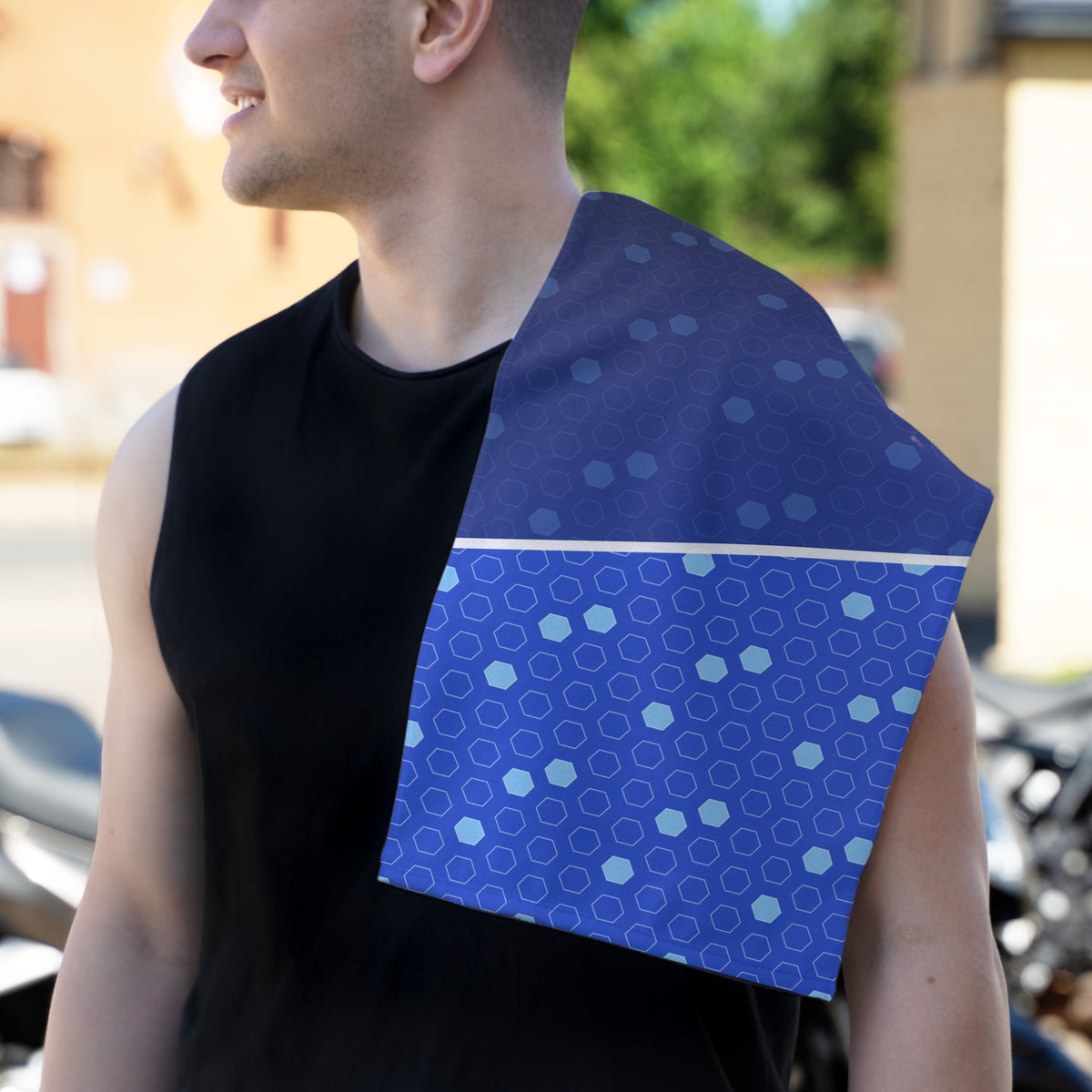 Soccer Royal Ice Hex Pitch Rally Towel