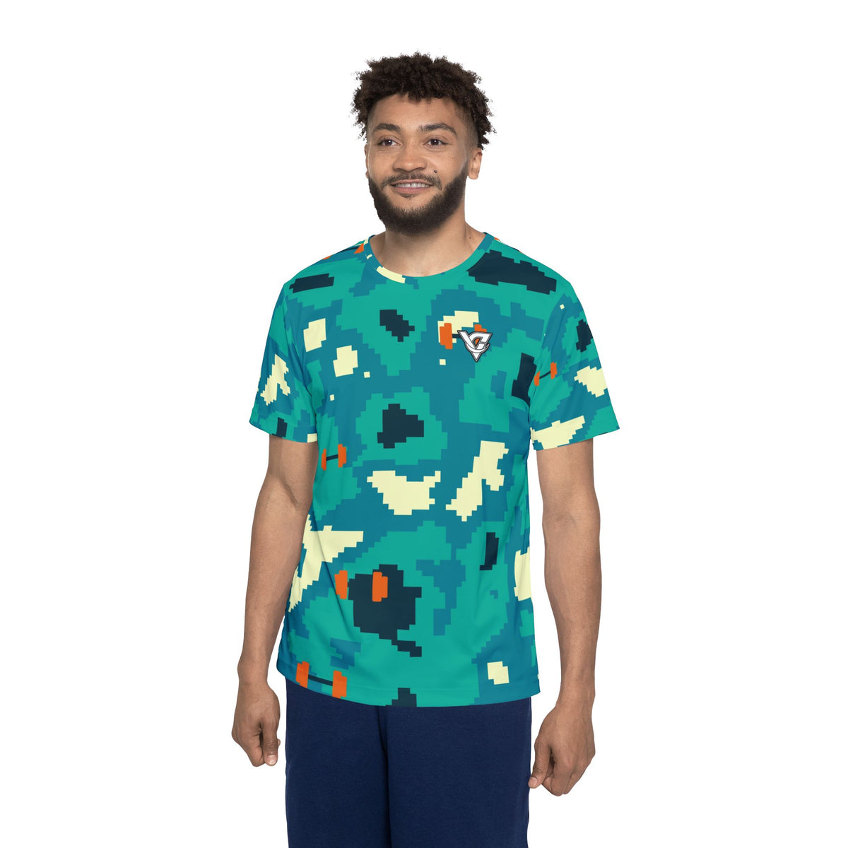 Training & Gym Peacock Pixel Camo Men's Sports Jersey