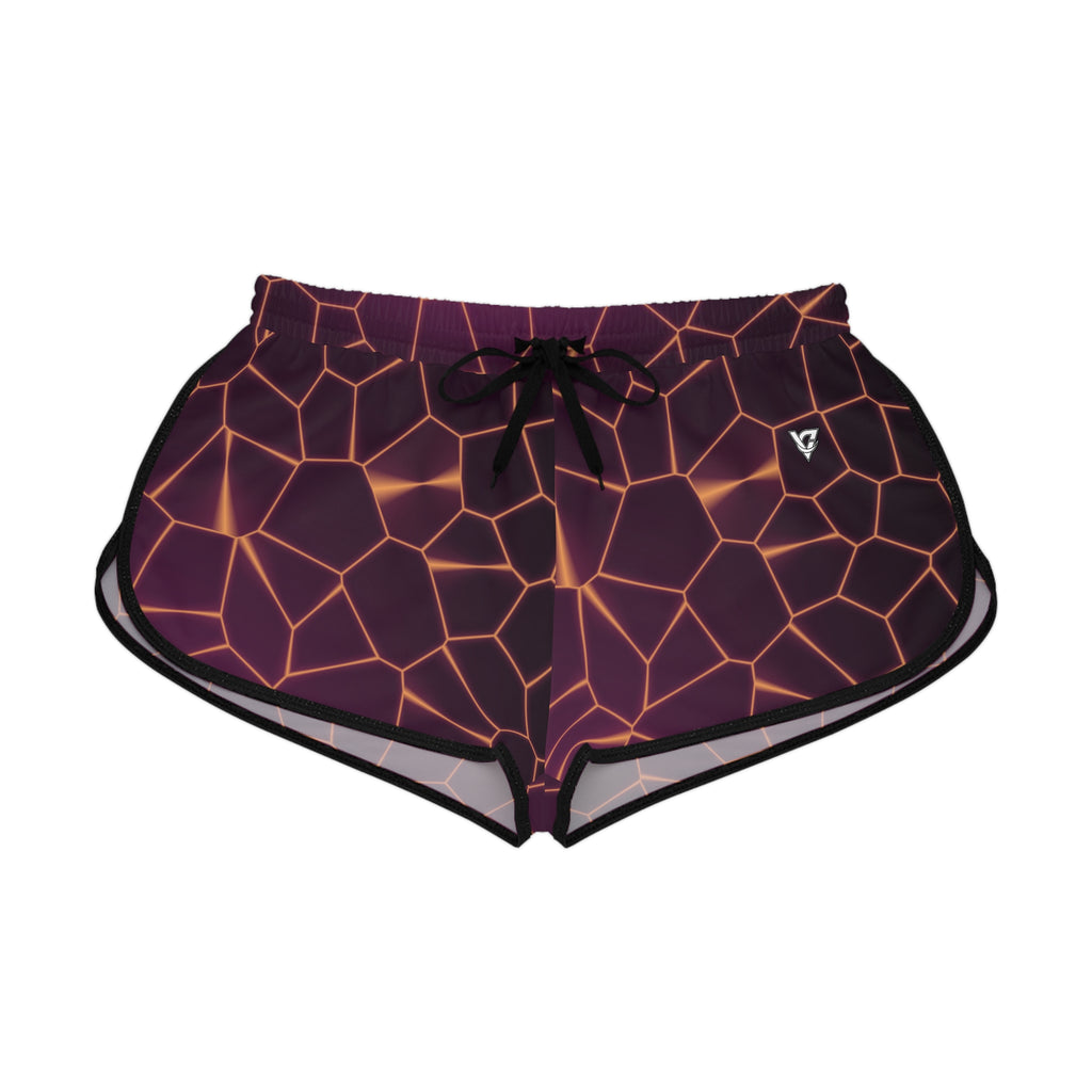Women's Plum Spice Rift Relaxed Shorts — All-Over Print Running & Workout Shorts
