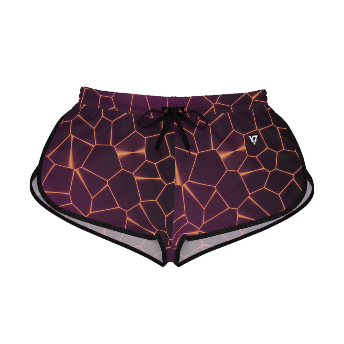 Women's Plum Spice Rift Relaxed Shorts — All-Over Print Running & Workout Shorts