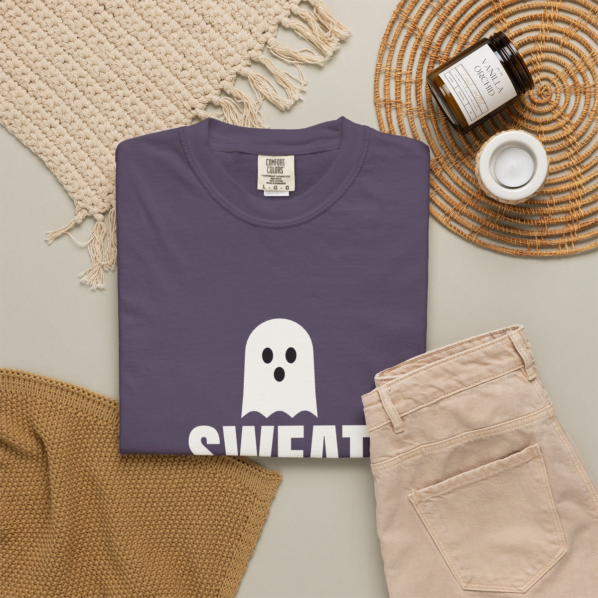 Sweat & Spells | Women's Halloween Garment-Dyed Graphic Tee