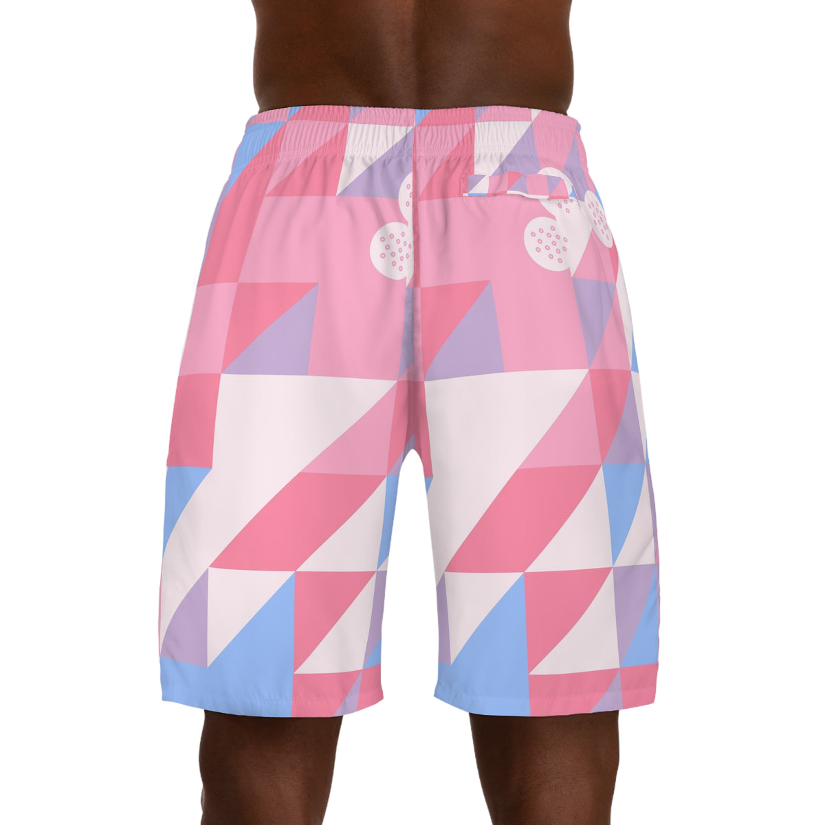 Golf Cotton Candy Prism Block Men's Athletic Shorts with Pockets