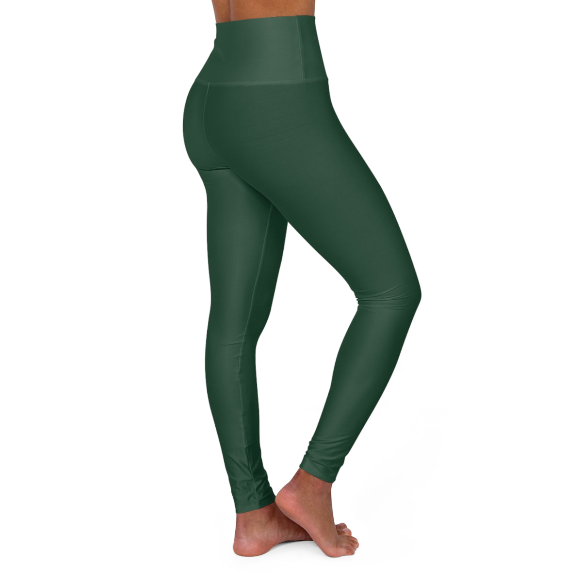 Forest Green Essential High-Waisted Yoga Leggings