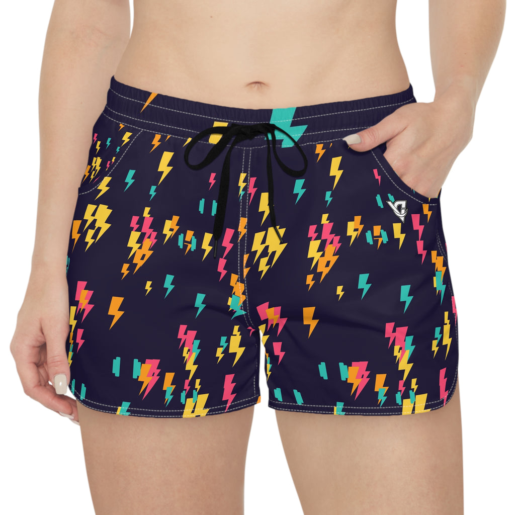 Training & Gym Electric Mango Bolt Strike Women's Athletic Shorts with Pockets