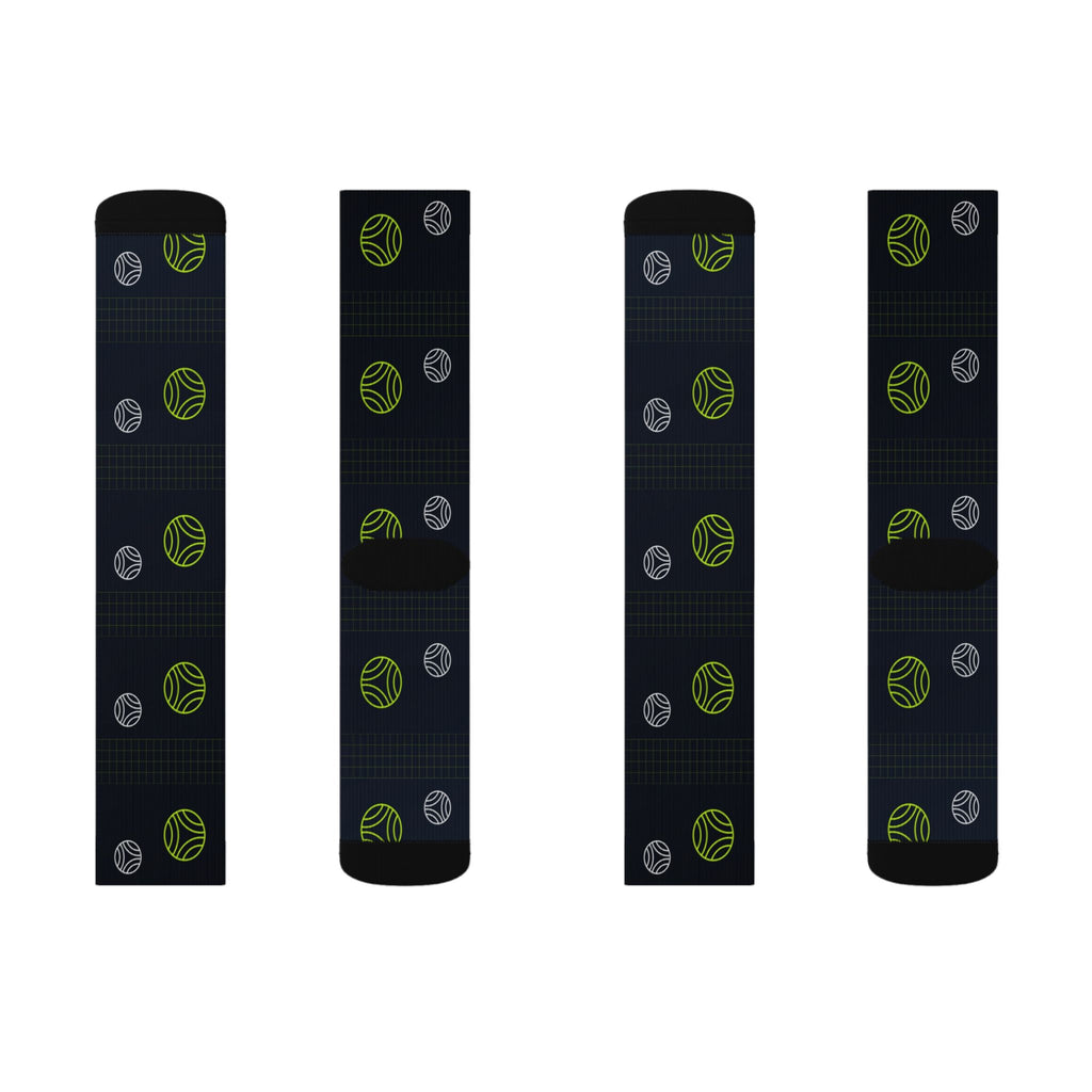 Volleyball Volt Night Spike Panel Athletic Crew Socks