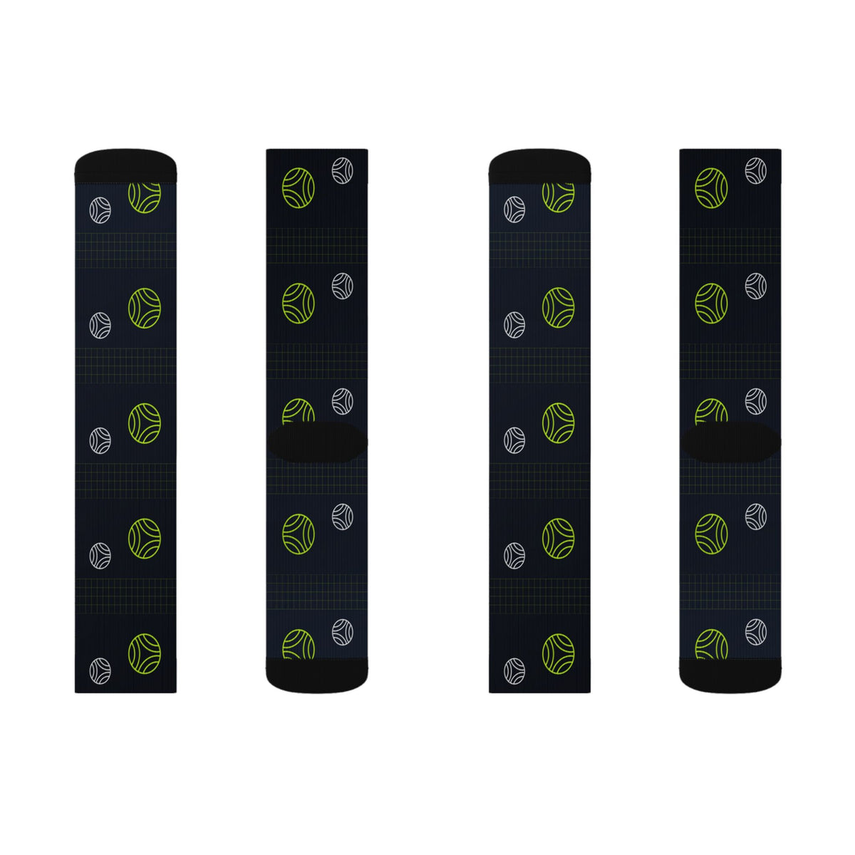 Volleyball Volt Night Spike Panel Athletic Crew Socks