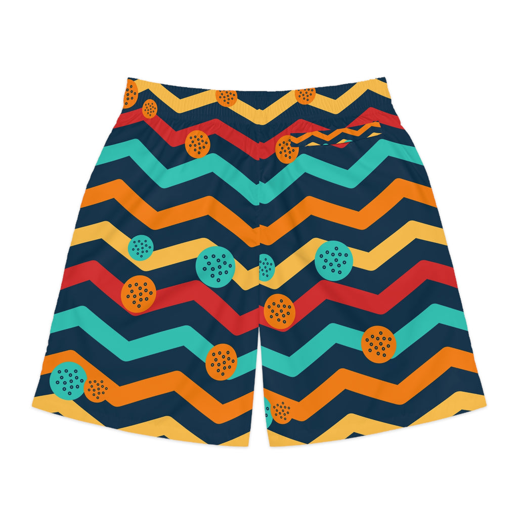 Golf Tropic Heat Chevron Rush Men's Athletic Shorts with Pockets