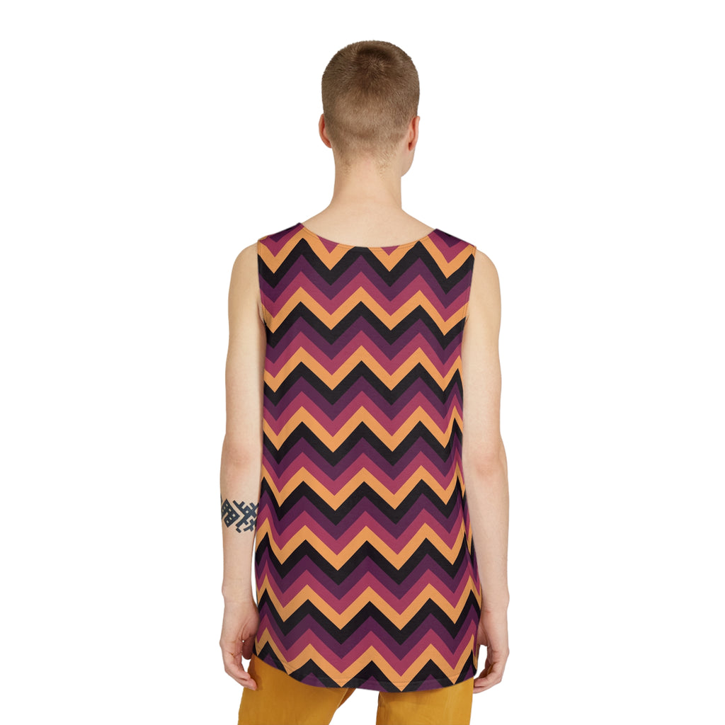 Plum Spice Chevron Men's Athletic Tank