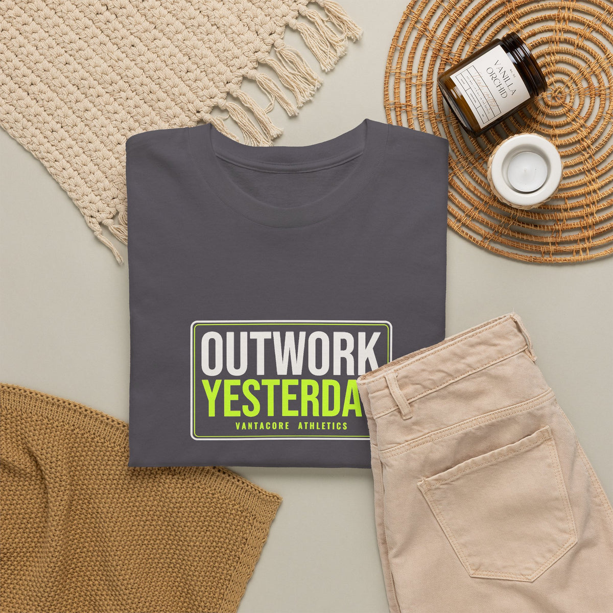Outwork Yesterday | Men's Graphic Gym T-Shirt