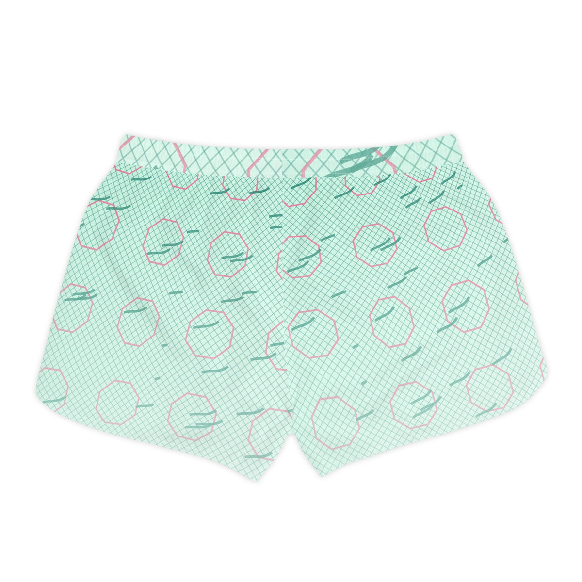 Combat Sports Mint Glow Cage Mesh Women's Athletic Shorts with Pockets