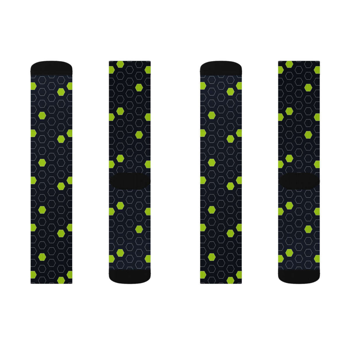 Soccer Volt Night Hex Pitch Athletic Crew Socks