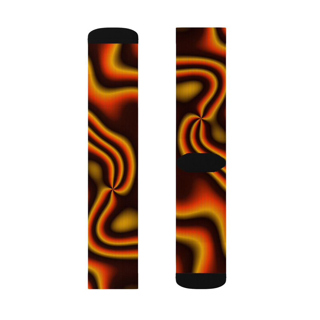 Lava Tie-Dye Athletic Crew Socks