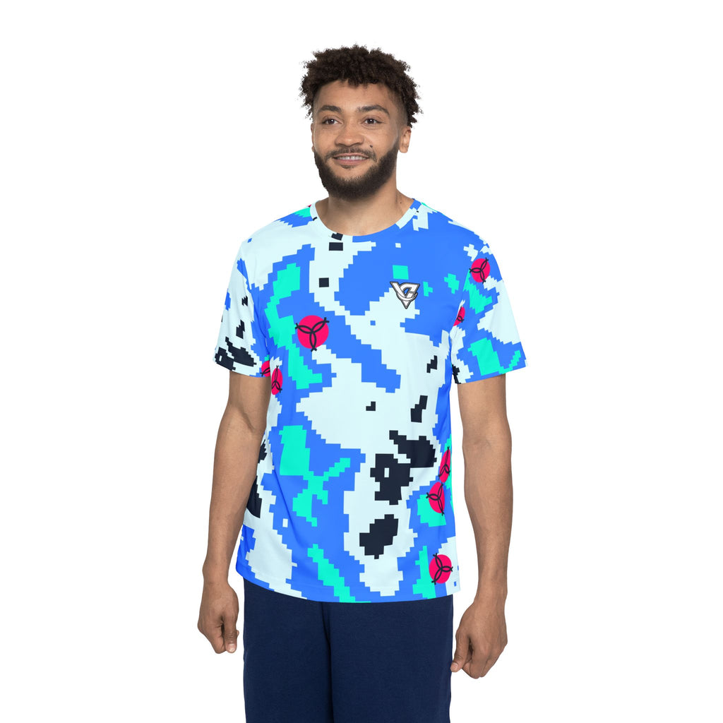 Volleyball Arctic Neon Pixel Camo Men's Sports Jersey