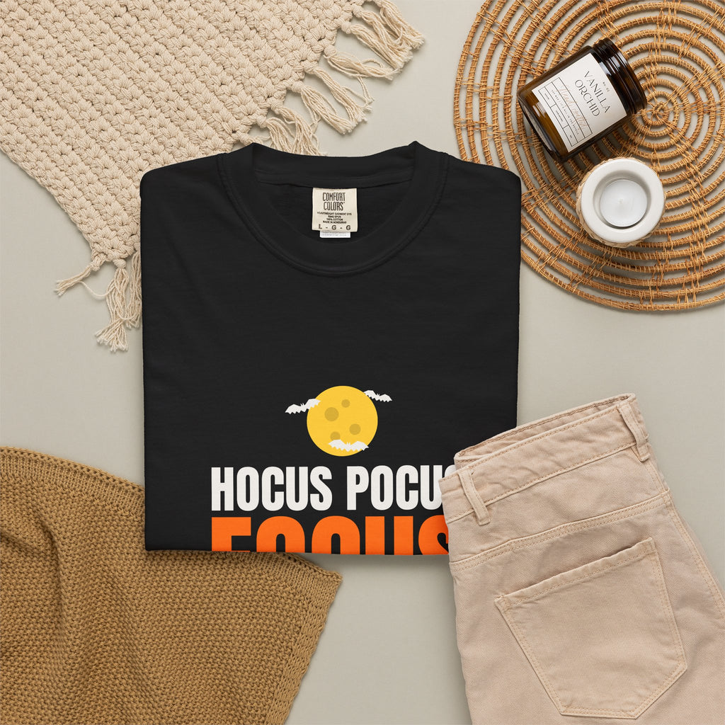 Hocus Pocus Focus | Women's Halloween Garment-Dyed Graphic Tee