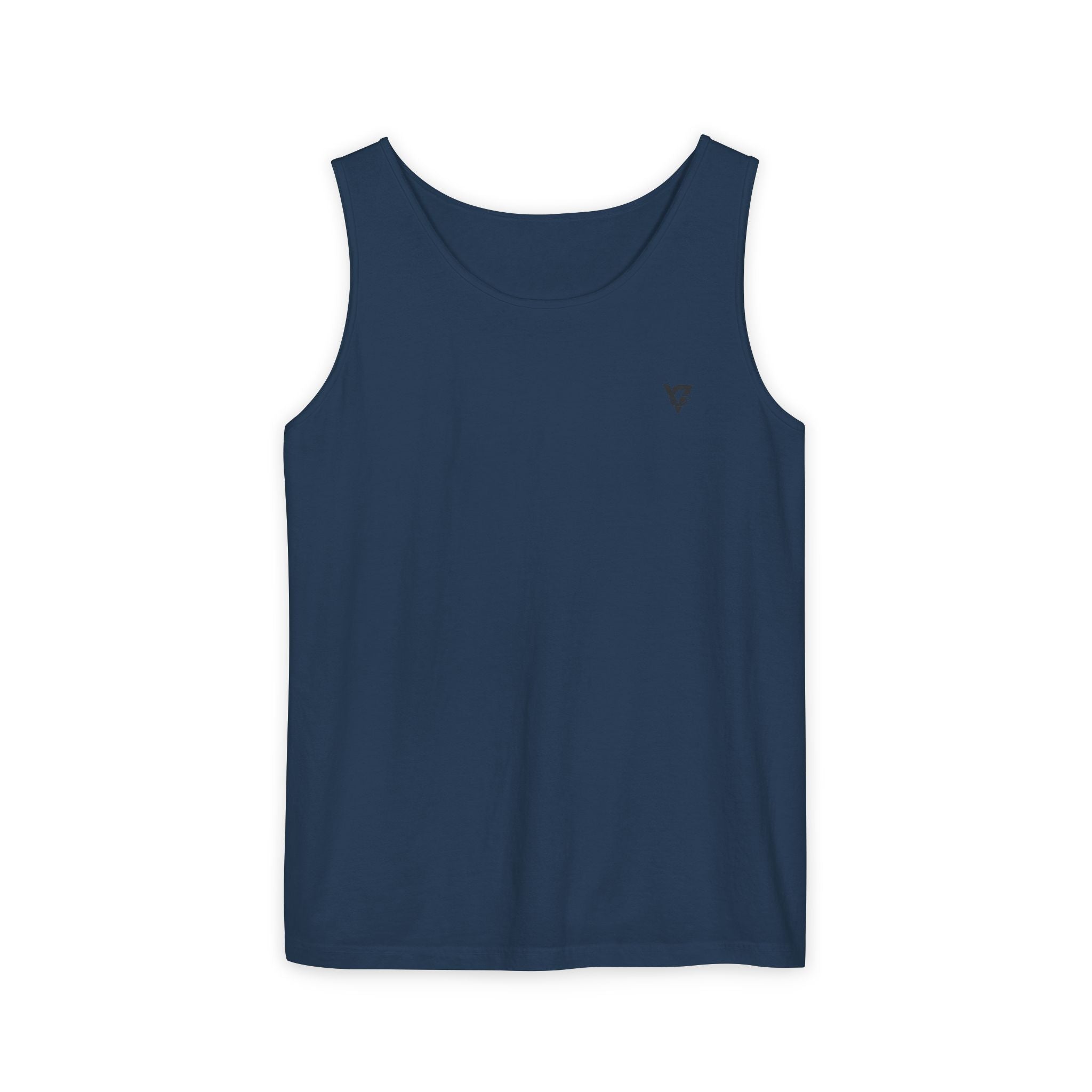 Minimal Geometric Triangle Logo Tank Top | Chest Emblem