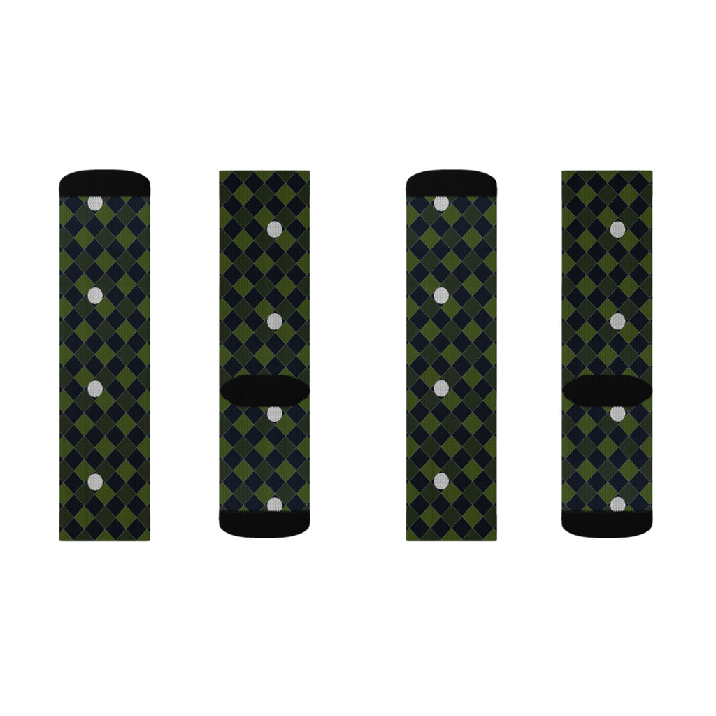 Golf Volt Night Dimple Links Athletic Crew Socks