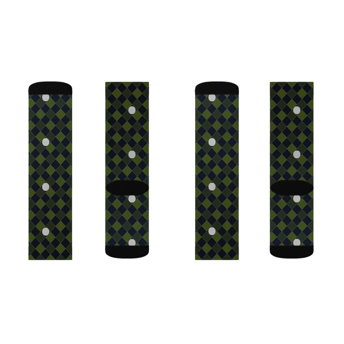 Golf Volt Night Dimple Links Athletic Crew Socks