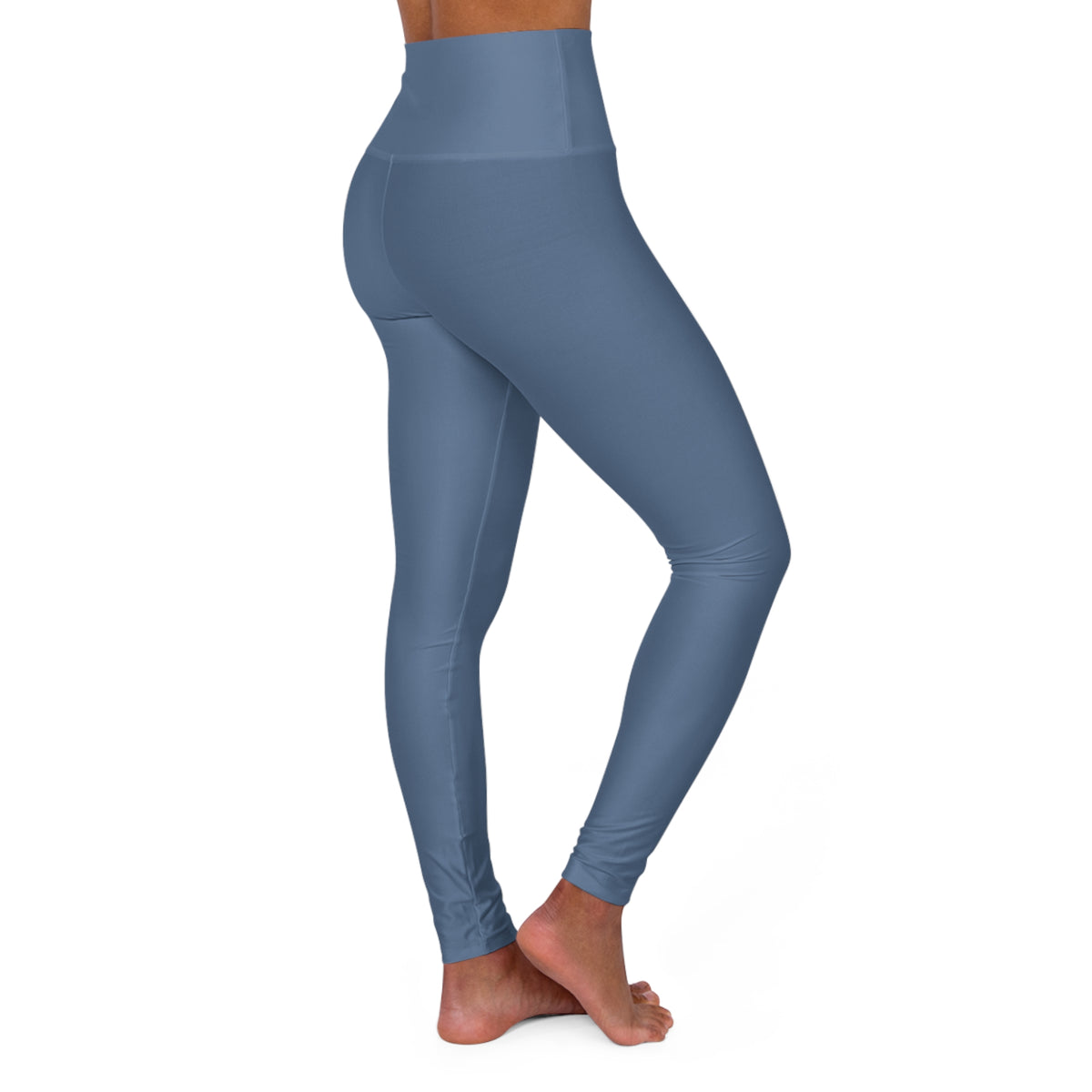 Slate Blue Essential High-Waisted Yoga Leggings