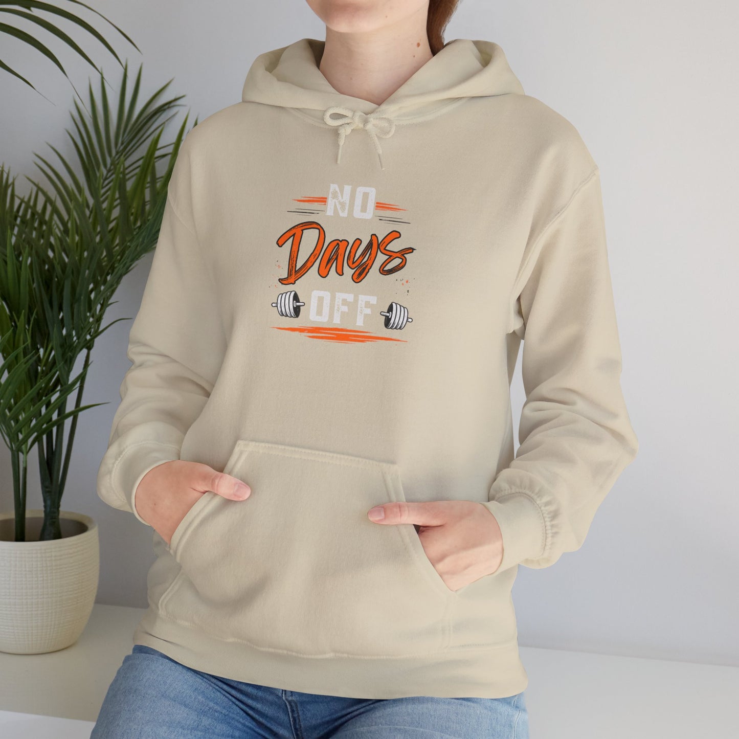 No Days Off | Heavy Hooded Sweatshirt