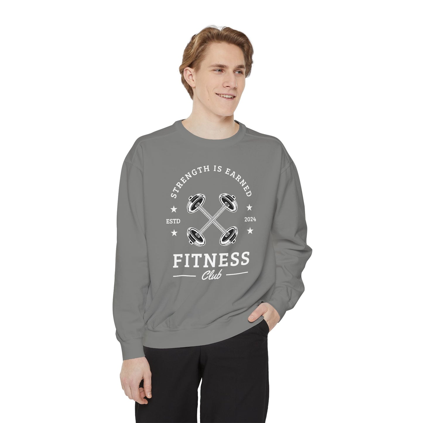 Fitness Club Sweatshirt | "Strength Is Earned" Crewneck