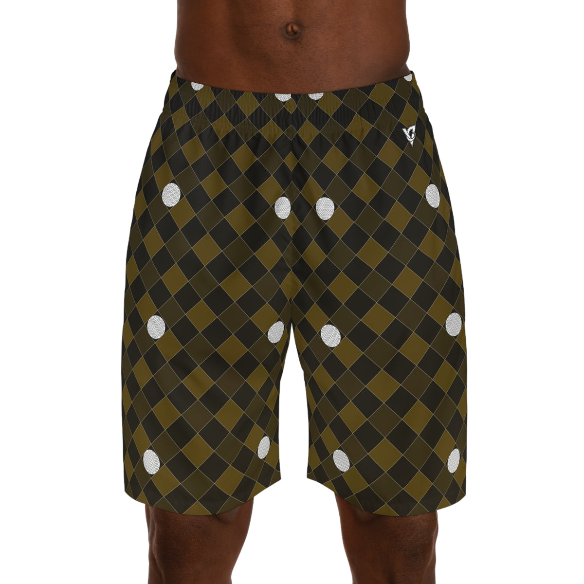 Golf Gold Rush Dimple Links Men's Athletic Shorts with Pockets