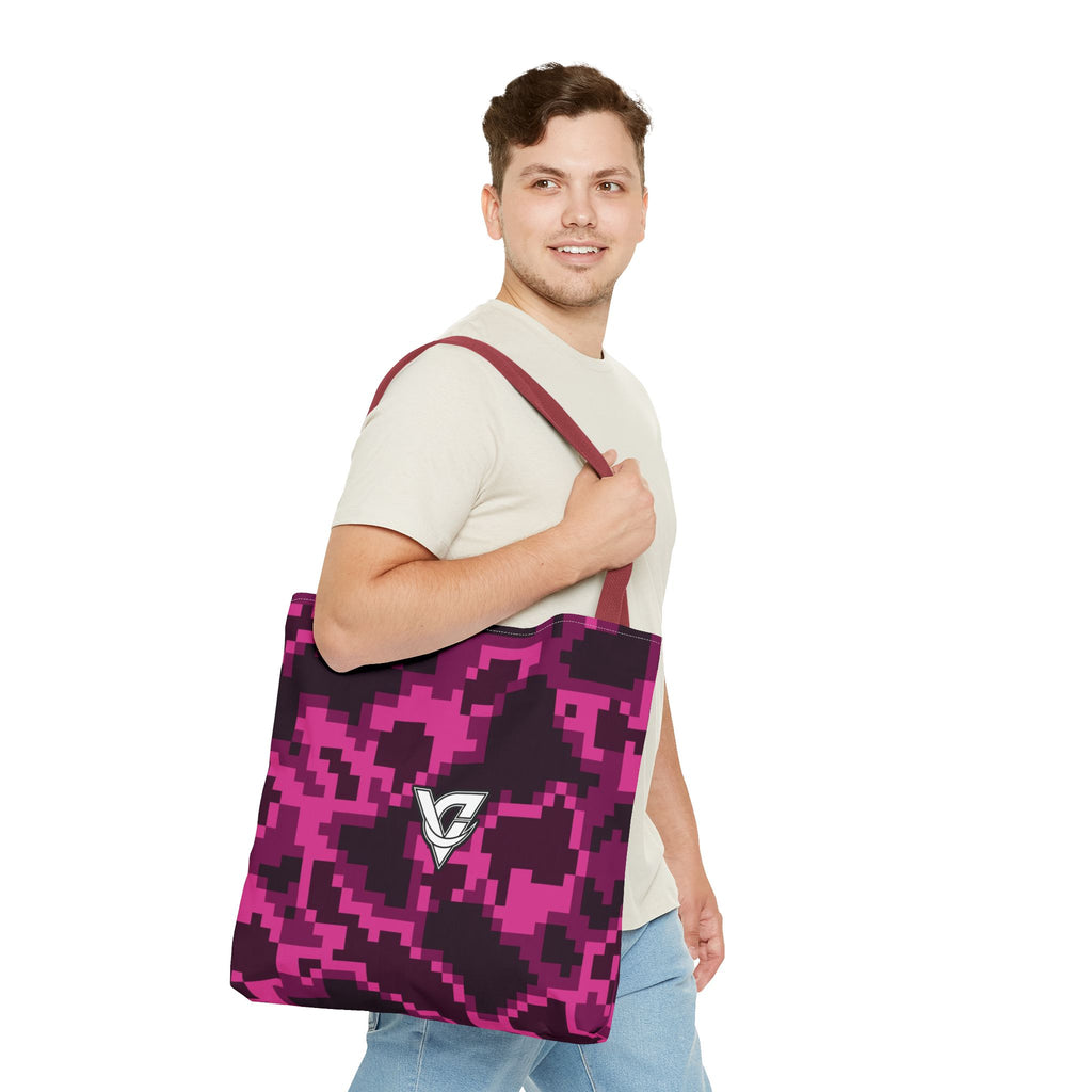 Berry Digital Camo Tote Bag — All-Over Print Gym & Everyday Tote