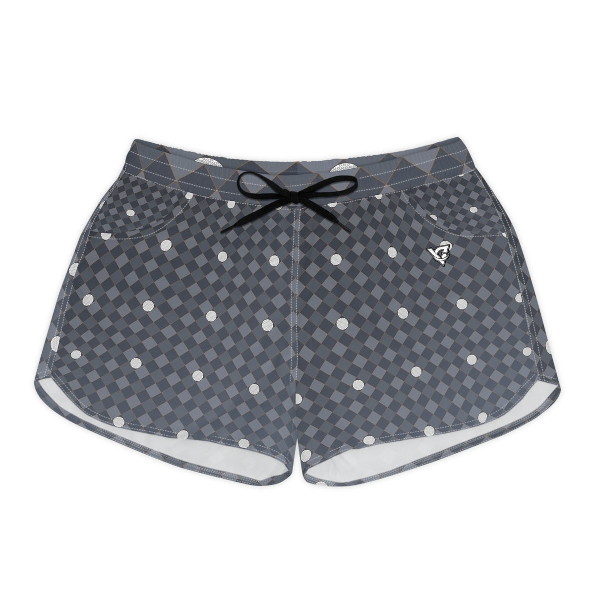 Golf Slate Storm Dimple Links Women's Athletic Shorts with Pockets