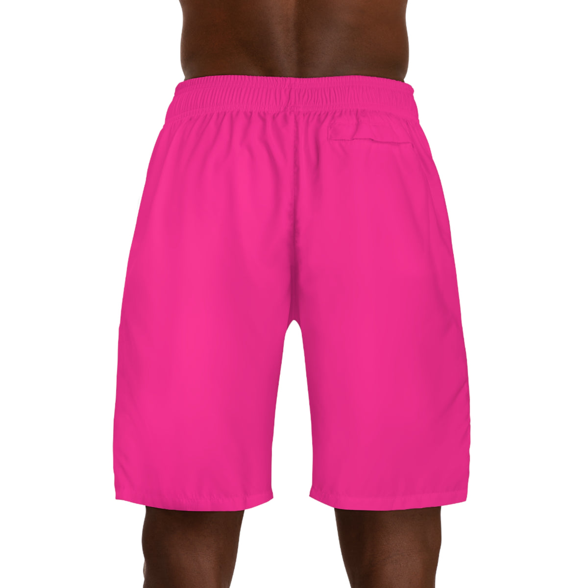 Vantacore Solid Hot Pink Men's Athletic Shorts with Pockets