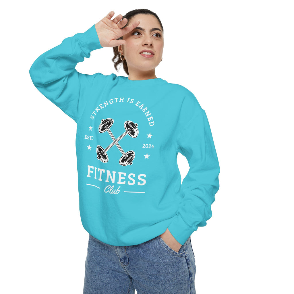 Fitness Club Sweatshirt | "Strength Is Earned" Crewneck
