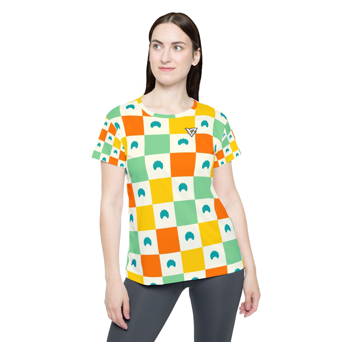 Yoga Citrus Pop Checker Drive Women's Sports Jersey