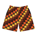 Men's Bonfire Patchwork Performance Jogger Athletic Shorts with Pockets