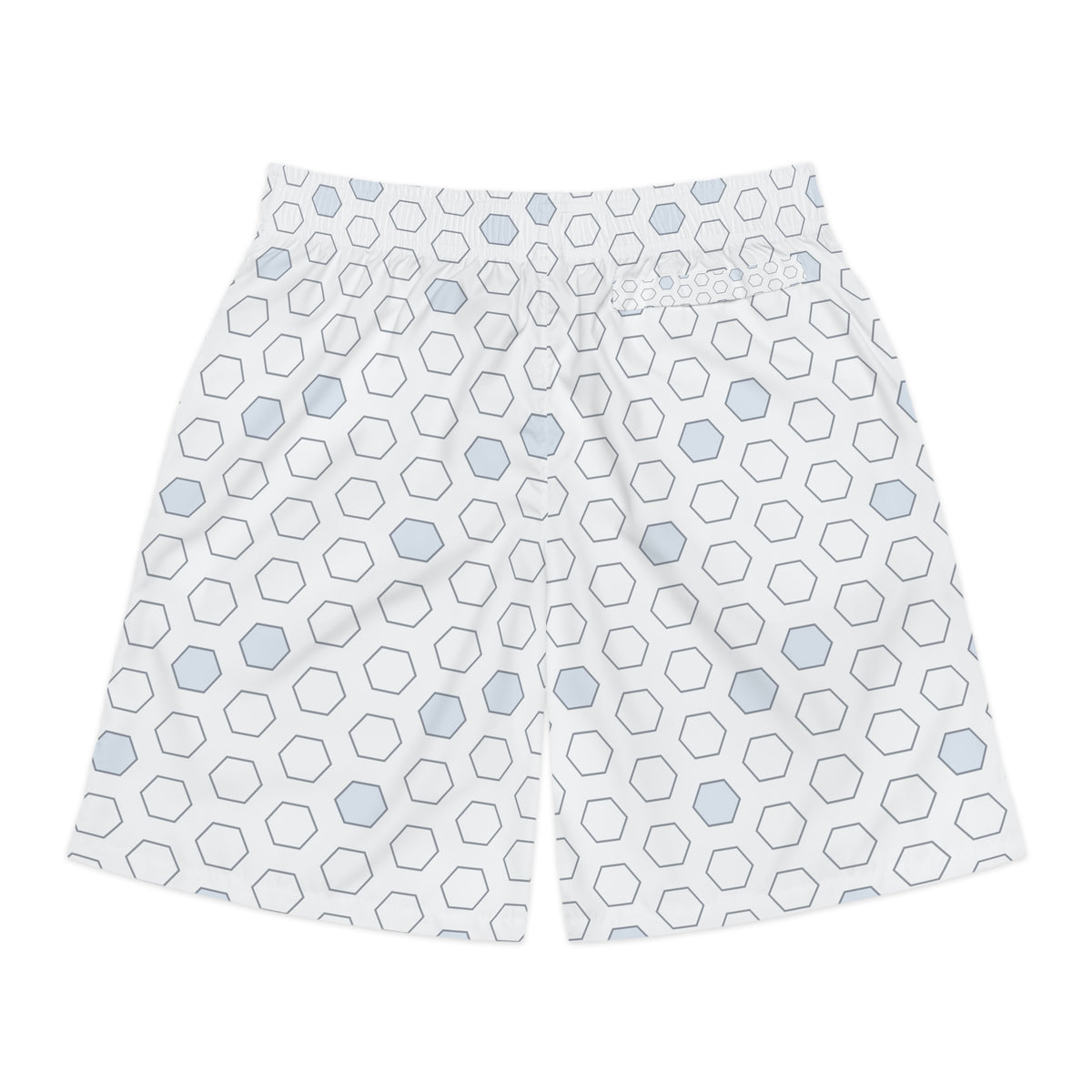 Soccer Arctic White Hex Pitch Men's Athletic Shorts with Pockets