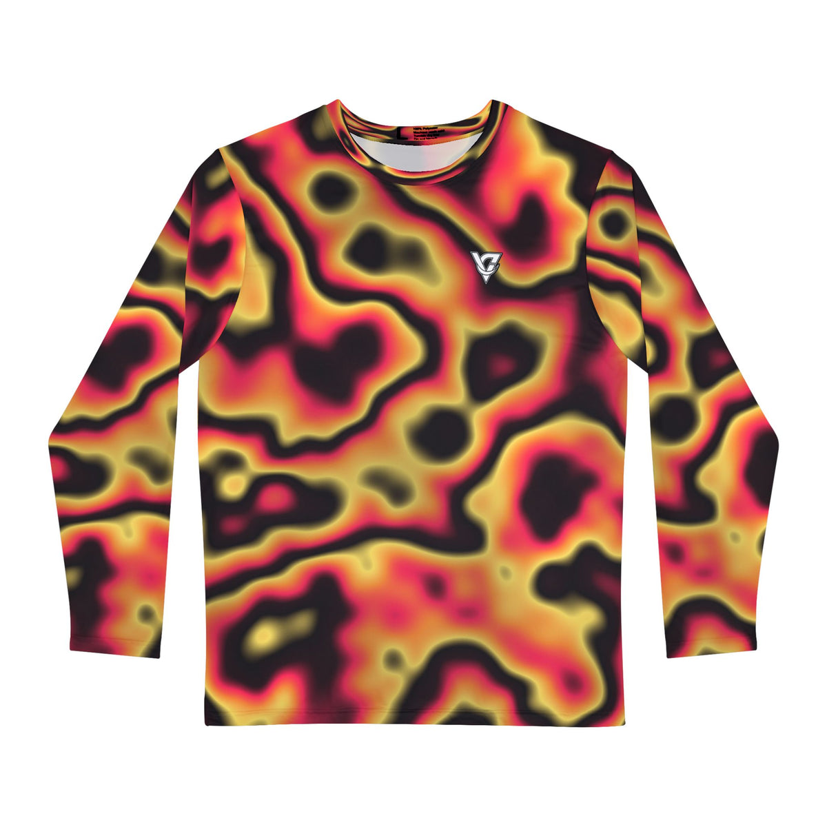 Inferno Oil Slick Men's Long Sleeve Athletic Shirt