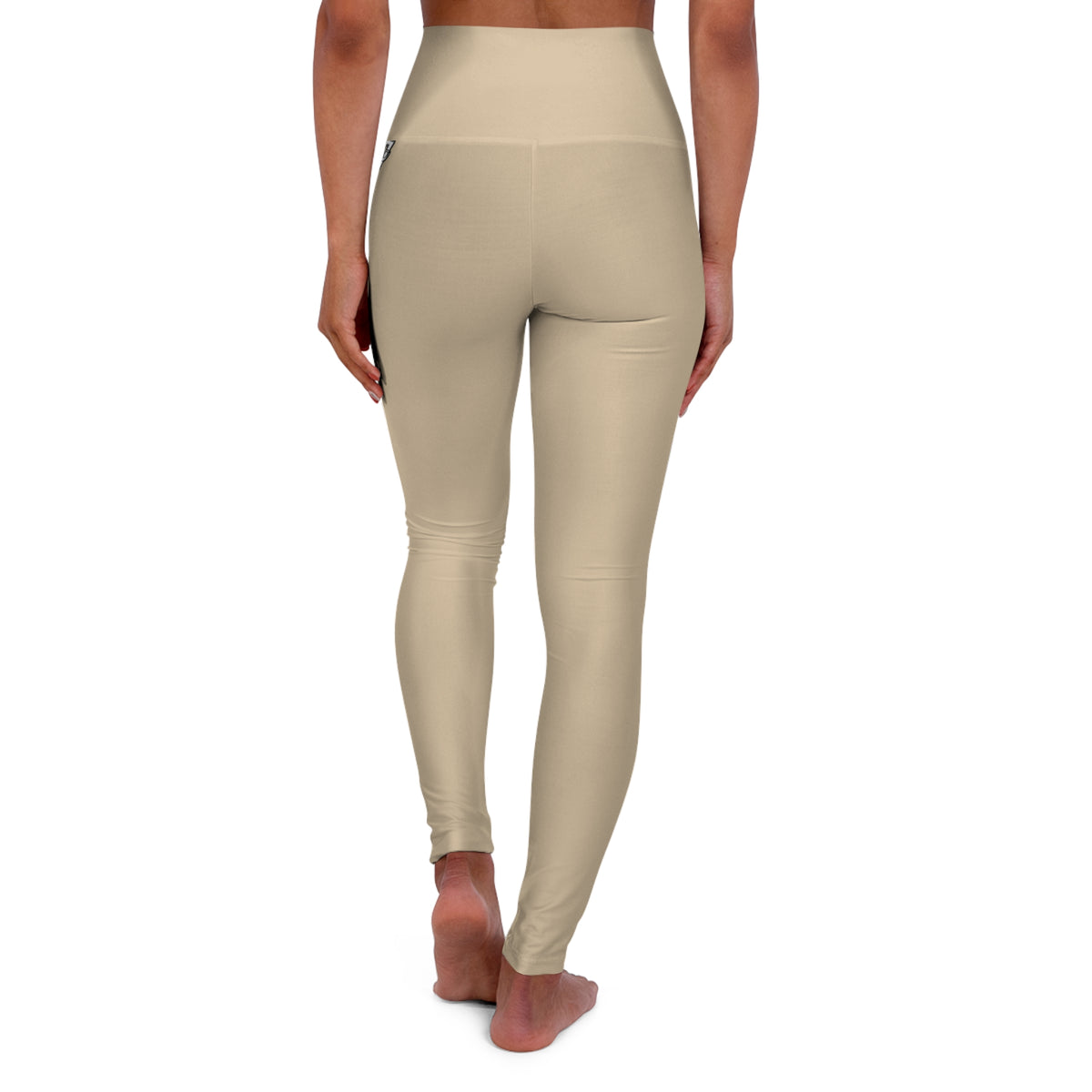 Sand Beige Essential High-Waisted Yoga Leggings
