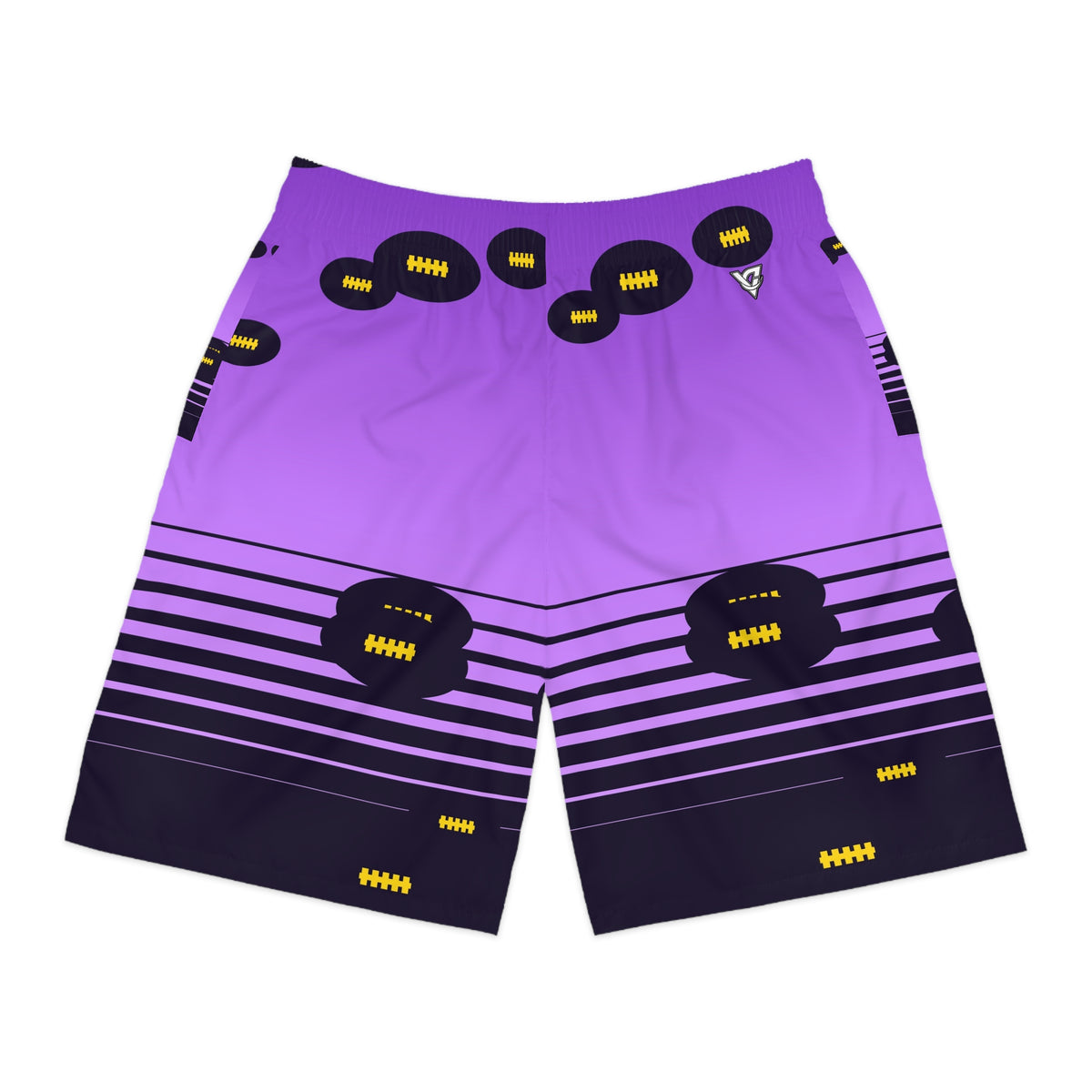 Football Ultra Grape Horizon Fade Men's Athletic Shorts with Pockets