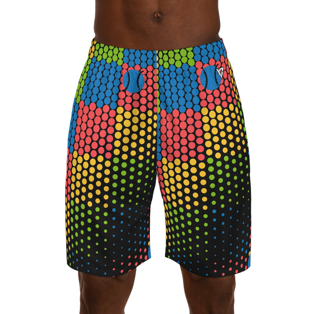 Baseball & Softball Rainbow Rally Halftone Pulse Men's Athletic Shorts with Pockets