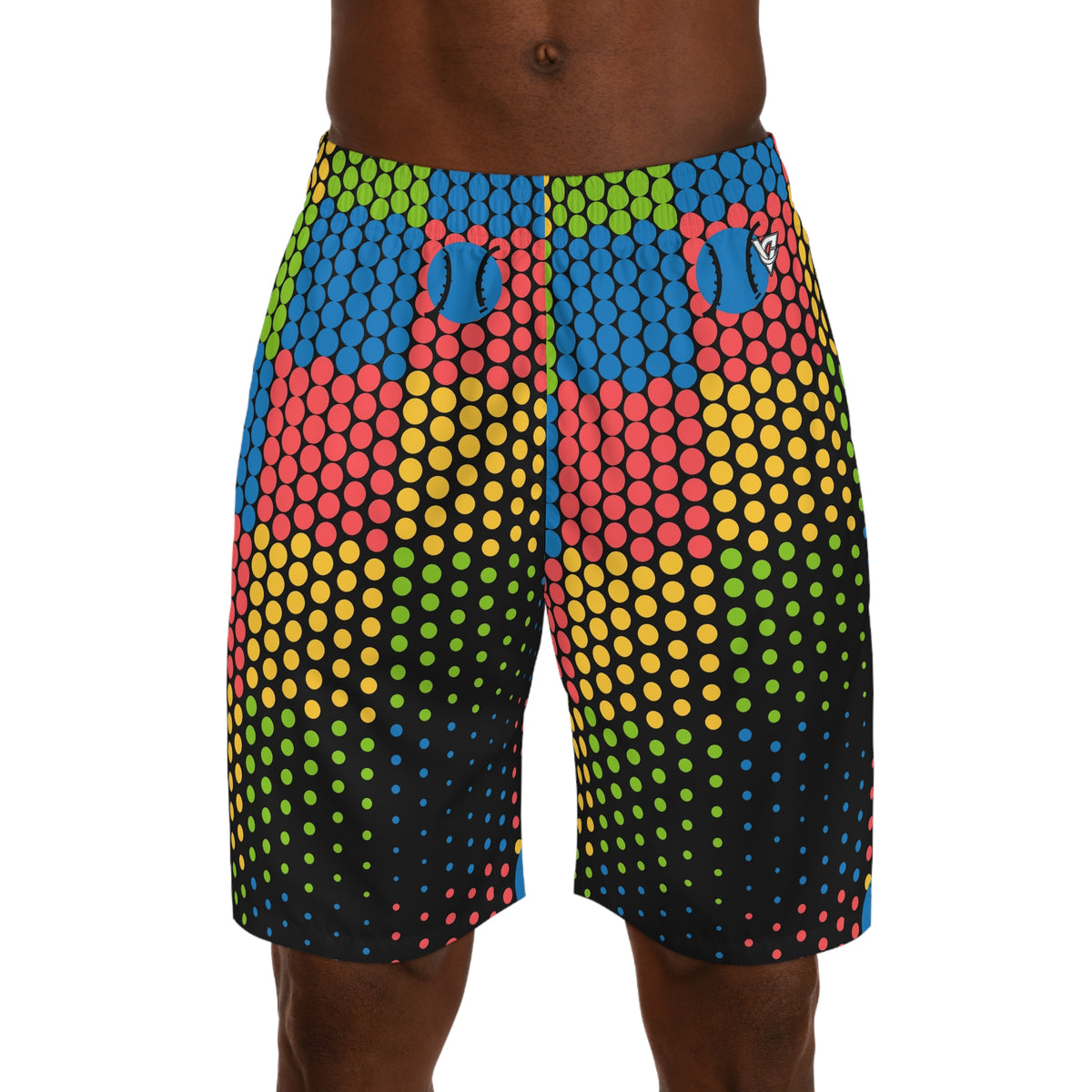 Baseball & Softball Rainbow Rally Halftone Pulse Men's Athletic Shorts with Pockets
